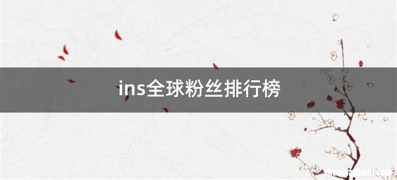 ins全球粉丝排行榜