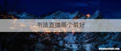 书法直播哪个最好