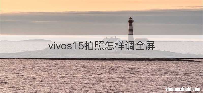vivos15拍照怎样调全屏