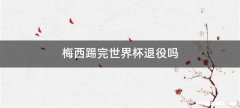 梅西踢完世界杯退役吗