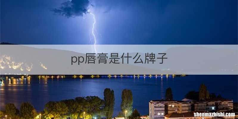 pp唇膏是什么牌子