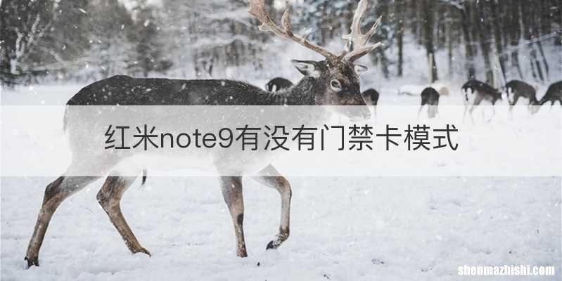 红米note9有没有门禁卡模式