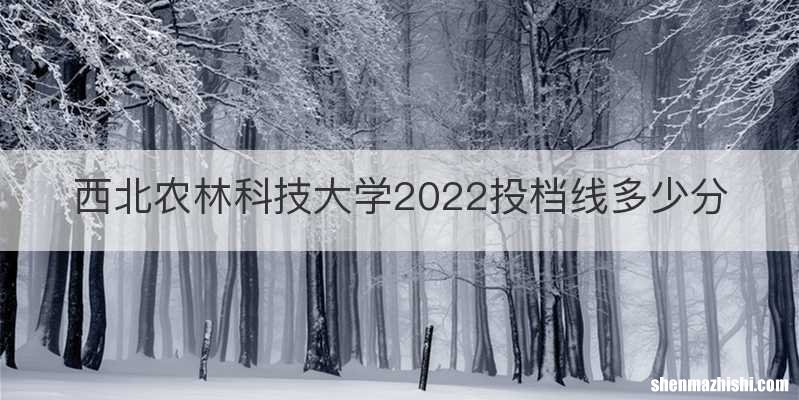 西北农林科技大学2022投档线多少分