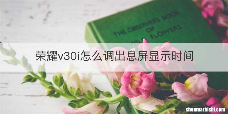 荣耀v30i怎么调出息屏显示时间