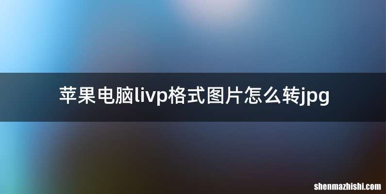 苹果电脑livp格式图片怎么转jpg