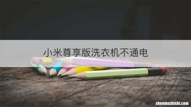 小米尊享版洗衣机不通电