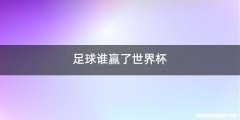 足球谁赢了世界杯
