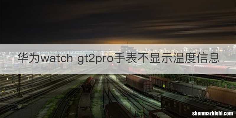 华为watch gt2pro手表不显示温度信息