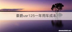 豪爵usr125一年用车成本