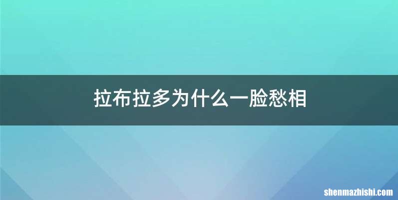 拉布拉多为什么一脸愁相