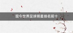 现今世界足球明星排名前十