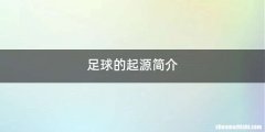 足球的起源简介