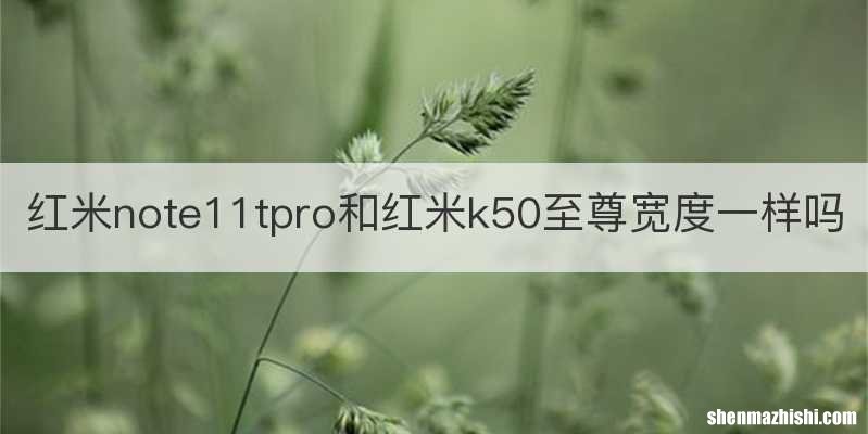红米note11tpro和红米k50至尊宽度一样吗