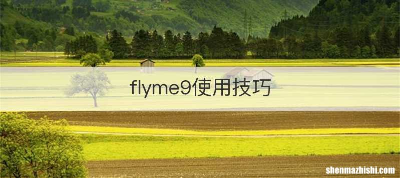 flyme9使用技巧
