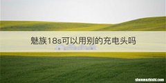 魅族18s可以用别的充电头吗