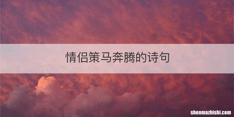 情侣策马奔腾的诗句