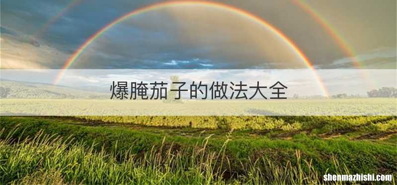 爆腌茄子的做法大全