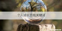 个人成长方向关键词