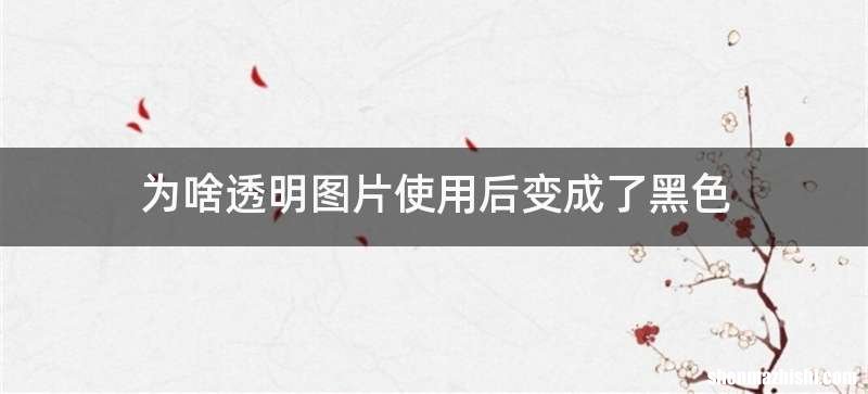 为啥透明图片使用后变成了黑色