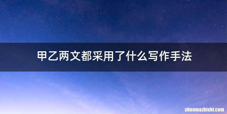 甲乙两文都采用了什么写作手法