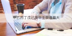 甲乙丙丁戊己庚辛壬癸谁最大