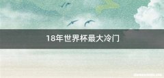 18年世界杯最大冷门