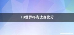 18世界杯淘汰赛比分