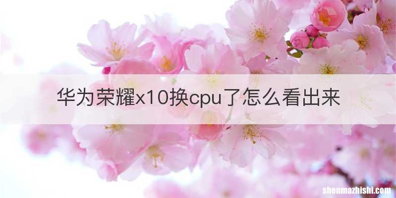 华为荣耀x10换cpu了怎么看出来