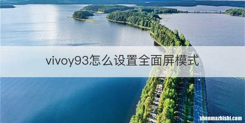 vivoy93怎么设置全面屏模式