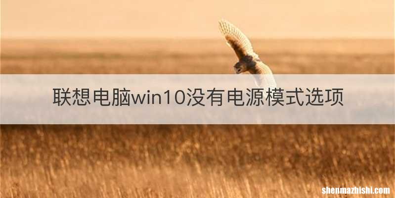 联想电脑win10没有电源模式选项