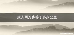 成人两万步等于多少公里