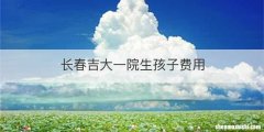 长春吉大一院生孩子费用