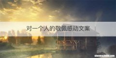 对一个人的敬佩感动文案