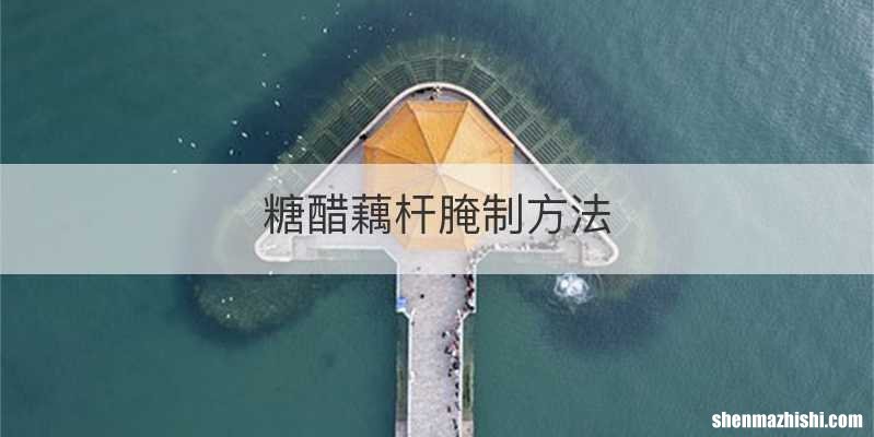 糖醋藕杆腌制方法