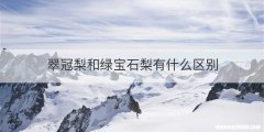 翠冠梨和绿宝石梨有什么区别