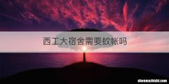 西工大宿舍需要蚊帐吗
