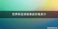 世界杯足球场草皮价格多少