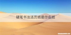 硬笔书法活页纸是什么纸