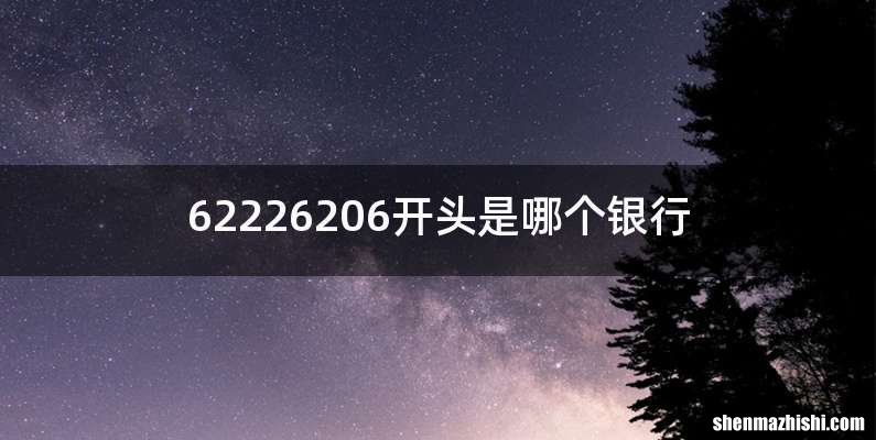 62226206开头是哪个银行