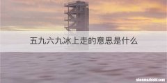 五九六九冰上走的意思是什么