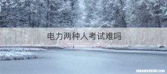 电力两种人考试难吗