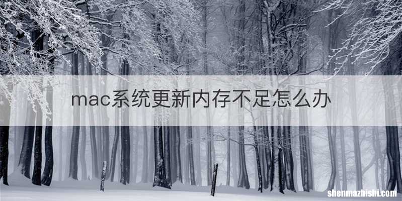 mac系统更新内存不足怎么办
