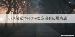 小米笔记本redmi怎么没有应用商店