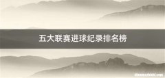 五大联赛进球纪录排名榜