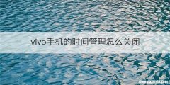 vivo手机的时间管理怎么关闭