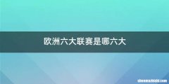 欧洲六大联赛是哪六大