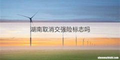 湖南取消交强险标志吗