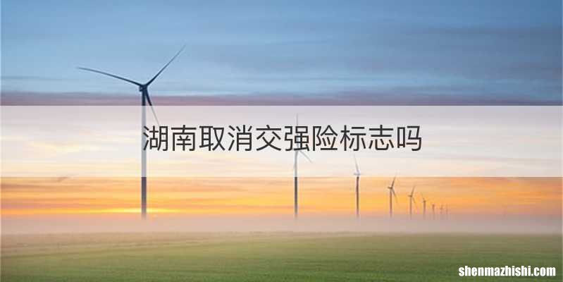 湖南取消交强险标志吗