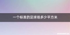 一个标准的足球场多少平方米