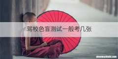 驾校色盲测试一般考几张